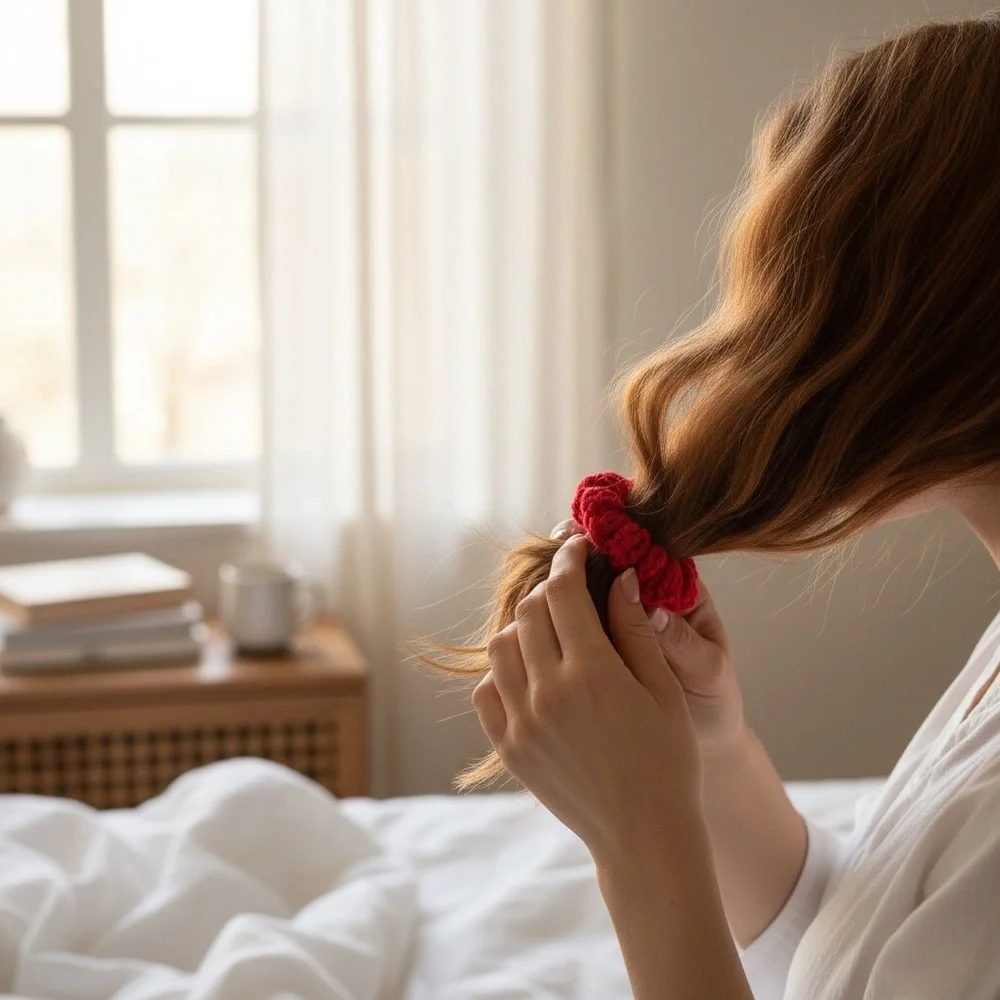 Elegant Red Hair Scrunchie